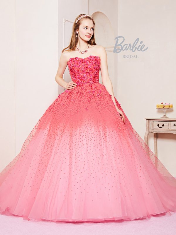Barbie Bridal カラ ドレスピンク ウエディングドレス Jp