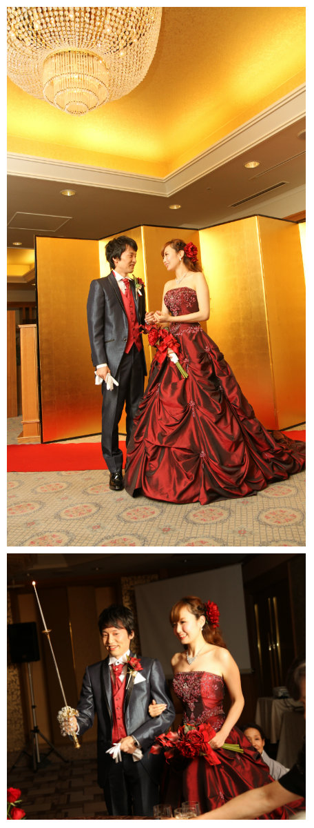 結婚式】艶やかな赤のドレスは 大人の花嫁を ロマンティックに演出 